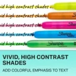 Sharpie Retractable Highlighters, Chisel Tip, Assorted Colors, 8 Count - Image 2