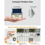 FTX Solar Powered LED Flood Lights, 3000K, 6 Pack - Image 2