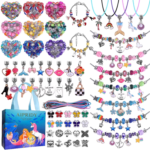 AIPRIDY 150 Pcs Kids Bracelet Making Kit,Unicorn Mermaid Crafts Gifts Set Can Inspires Imagination and Creativity, The Gifts for Girls5-12 Years Old