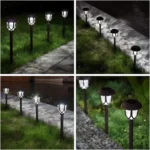 10 Pack Solar Lights Outdoor Decorative, Solar Pathway Lights Outdoor, Solar Powered Garden Yard Lights for Walkway Sidewalk Driveway. (Brown, Cool White) - Image 5