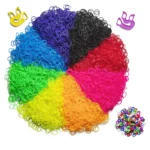 Rainbow Loom Neon Dreams Jumbo Bucket Bracelet Making Kit, Rubber Band Craft Bucket - Image 3