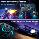 ESYWEN Wireless Switch Controller for Nintendo Switch 2/Switch/Lite/OLED, Compatible with Android/IOS/PC - with Ambient Lighting, Programmable, Vibration - Image 2