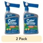 (2 pack) Cutter Backyard Bug Control Spray Concentrate, QuickFlip Hose-End Sprayer, 32 Ounce