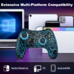 ESYWEN Wireless Switch Controller for Nintendo Switch 2/Switch/Lite/OLED, Compatible with Android/IOS/PC - with Ambient Lighting, Programmable, Vibration - Image 8