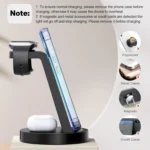 18W Wireless Charger - ETEPEHI 3 in 1 Charging Station Compatible with iPhone 17 16e 16 15 14 13 12 11 X Pro Max - Fast Charging Dock Compatible for Apple Watch & AirPods 4 3 Pro - Image 7