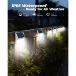 FTX Solar Powered LED Flood Lights, 3000K, 6 Pack - Image 5