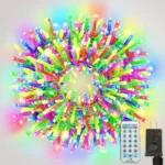 33ft Christmas Decorative Mini Lights, 100 LED Transparent Wire Fairy Starry String Lights Plug in, 11 Lighting Modes, for Indoor Outdoor Xmas Tree Wedding Party Decoration (Multicolor)