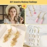 Goyunwell Jewelry Making Supplies Kit Jewelry Repair Tool with Accessories Jewelry Pliers Jewelry Findings and Beading Wire Starter Set 913pcs Gold - Image 4