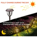 SZRSTH Solar Lights Outdoor Waterproof, 6 Pack LED Solar Garden Lights Outside Decor for Yard Patio Landscape Walkway - Image 6