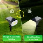 DAYBETTER Solar Lights Outdoor, IP65 Waterproof 64LEDs Dual-purpose Lights, Solar Spot Lights with 3 Brightness Modes for Garden Yard Patio Pool Driveway Walkway (6pack-Warm White) - Image 5