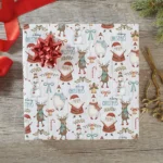 Jumbo Christmas Rolled Gift Wrap – 23" x 32–35', Heavyweight & Tear-Resistant, Holiday Designs - Image 2