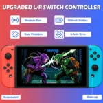 Wireless Controller for Nintendo Switch Controller Joypad Support Wake-up/Vibration/Motion Control, Red & Blue - Image 3