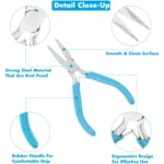 3 Pcs Jewelry Making Plier Tools with Needle/Chain/Round Nose Pliers and Wire Cutter for Jewelry Repair, Wire Wrapping, Crafts, Jewelry Making Supplies - Image 5