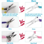 3 Pcs Jewelry Making Plier Tools with Needle/Chain/Round Nose Pliers and Wire Cutter for Jewelry Repair, Wire Wrapping, Crafts, Jewelry Making Supplies - Image 3