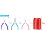 3 Pcs Jewelry Making Plier Tools with Needle/Chain/Round Nose Pliers and Wire Cutter for Jewelry Repair, Wire Wrapping, Crafts, Jewelry Making Supplies - Image 4