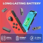 Wireless Controller for Nintendo Switch Controller Joypad Support Wake-up/Vibration/Motion Control, Red & Blue - Image 4