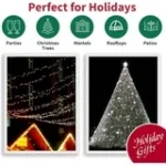 33ft Christmas Decorative Mini Lights, 100 LED Transparent Wire Fairy Starry String Lights Plug in, 11 Lighting Modes, for Indoor Outdoor Xmas Tree Wedding Party Decoration (White) - Image 2