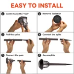 SZRSTH Solar Lights Outdoor Waterproof, 6 Pack LED Solar Garden Lights Outside Decor for Yard Patio Landscape Walkway - Image 5