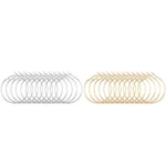 96Pcs Hoop Earrings Finding, for Jewelry Making, Gold Silver Open Beading DIY Earrings Craft Art Accessories - Image 6