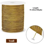 1 Roll 100 Yards Rattail Nylon Thread Cord 1mm Shiny Satin Trim Cord Chinese Knotting Beading Cord for DIY Jewellery Making Macrame Kumihimo Shamballa Friendship Bracelets - Lilac - Image 6