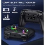 Wireless Switch Pro Controller for Nintendo Switch /OLED/Lite/PC/IOS/Android,BEBONCOOL Switch Remote with 1000MAH Battery Capacity,Black - Image 4