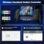 QQV Switch Controllers for Nintendo Switch/OLED, One-Piece Joy Cons Controller Replacement for Switch Pro Controller with 9 Lights Color, Switch Remote for Handheld Mode - Image 3