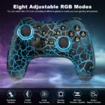 ESYWEN Wireless Switch Controller for Nintendo Switch 2/Switch/Lite/OLED, Compatible with Android/IOS/PC - with Ambient Lighting, Programmable, Vibration - Image 6