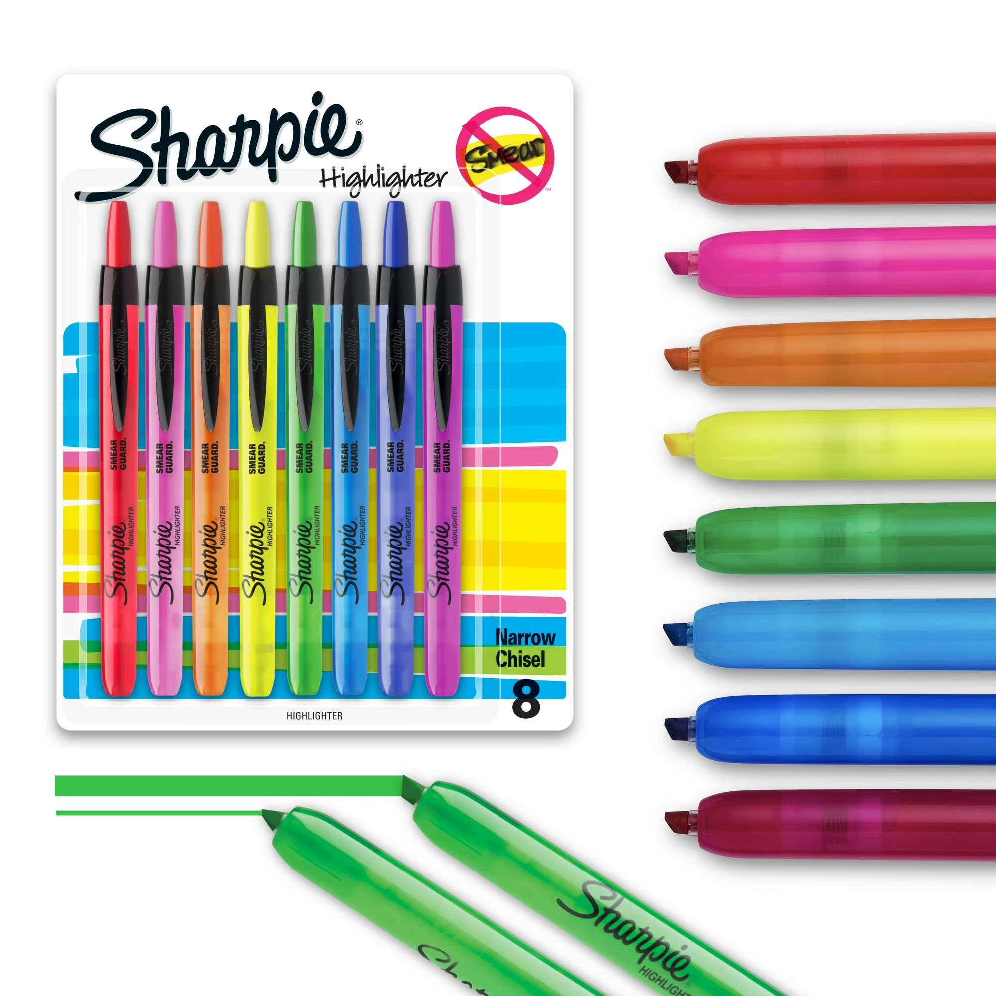 Sharpie-Retractable-Highlighters-Chisel-Tip-Assorted-Colors-8-Count_574d3730-05fa-4d21-959f-165ad28e Sharpie Retractable Highlighters, Chisel Tip, Assorted Colors, 8 Count - Image 1