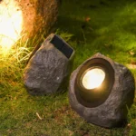 Solar Garden Rock Lights Outdoor Decorative, LED Waterproof Solar Pathway Lights,Solar Spot Lights Outdoor, for Ideal for Garden Walkway Pathway Patio