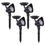 VIIWII Solar Lights Outdoor LED Landscape Spotlights for Garden Walkway Yard Porch Pool 4 Packs - Image 7