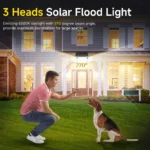 Kapwan 2 Pack Solar Lights Outdoor,156LED 2500LM Solar Flood Lights Waterproof,Motion Sensor Security Lights,Outdoor Security Lights 3 Modes for Yard,Garage,Patio - Image 7