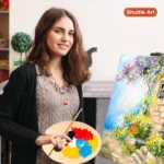 170 Pcs Artist Painting Set, Shuttle Art Deluxe Art Set with Paint, Aluminum and Wooden Easels, Canvas, Paper Pads, Brushes and Other Art Supplies, Complete Painting Kit for Adults, Artists - Image 4
