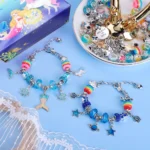 AIPRIDY 150 Pcs Kids Bracelet Making Kit,Unicorn Mermaid Crafts Gifts Set Can Inspires Imagination and Creativity, The Gifts for Girls5-12 Years Old - Image 6