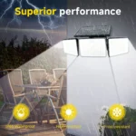 Kapwan 2 Pack Solar Lights Outdoor,156LED 2500LM Solar Flood Lights Waterproof,Motion Sensor Security Lights,Outdoor Security Lights 3 Modes for Yard,Garage,Patio - Image 9