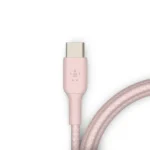 Belkin BoostCharge Braided USB-C Cable (5ft) for iPhone 16, 15, Galaxy S25, S24 & More - Rose Gold - Image 3