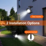 VIIWII Solar Lights Outdoor LED Landscape Spotlights for Garden Walkway Yard Porch Pool 4 Packs - Image 5