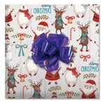 Jumbo Christmas Rolled Gift Wrap – 23" x 32–35', Heavyweight & Tear-Resistant, Holiday Designs