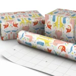 Hallmark Wrapping Paper Roll (Folk Art Animals) 20 Sq. ft. - Image 4