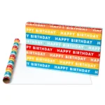 American Greetings 30 in. x 96 in. Birthday Wrapping Paper, Multi-color stripe (1-Roll, 20 Sq. ft.) - Image 6