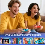 Wireless Controller for Nintendo Switch Controller Joypad Support Wake-up/Vibration/Motion Control, Red & Blue - Image 9