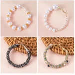 96Pcs Hoop Earrings Finding, for Jewelry Making, Gold Silver Open Beading DIY Earrings Craft Art Accessories