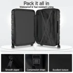 11Pcs Hardshell Luggage Set, Lightweight Suitcases w/ Spinner Wheels, Carry on Luggage, Black - Image 5