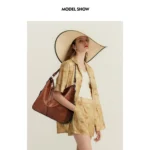 Satchel Purses and Handbags for Women Shoulder Tote Bags Wallets，Brown - Image 3