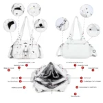 Angel Kiss Small Hobo Purses for Women Soft Vegan Leather Shoulder Bags with Crossbody Adjustable Strap - Image 2