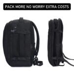 Travel Backpack Underseat Carry on Backpack Personal Item Travel Bag Airplane with 13 Pockets Carry on Luggage Water Bottle Holder USB Charging Port Casual Daypack for Women Men, 20L, Black - Image 9