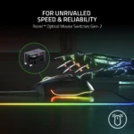 SteelSeries - Rival 3 LightweighRazer Basilisk V3 Customizable Ergonomic Wired PC Gaming Mouse, Chroma RGB, 26K Optical Sensor, HyperScroll Tilt Wheel, Blackt Wireless Optical Gaming Mouse with Brilliant Prism RGB Lighting - Black - Image 2