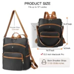 GOIACII Laptop Backpack for Women Waterproof Travel Work Backpack Anti-Theft Backpacks - Image 3