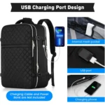 Travel Backpacks For Women And Men, Flight Approved Carry On Backpack, Water Resistant Large Casual Daypack Fit 17 Inch Laptop with USB Charging Port, The Best Gift Choice For Christmas - Image 6