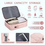 35L Travel Backpack, Carry on Luggage for Airplanes with 2 Packing Cubes, 15.6 inch Personal Item Travel Bag, Expandable Backpack with USB Charging Port & Shoe Pocket for Travel, Work,Pink - Image 8