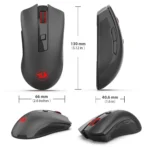 Ecomoment Wireless Gaming Mouse,24000DPI,6Programmable Buttons,75H Battery Life,Snake-Skin Rgb,3 Mode USB-C Wired/2.4GHz/Bluetooth 5.3,Rechargeable Gaming Mice for PC/PS5/Mac/Computer/Laptop/Tablet (Copy) - Image 3